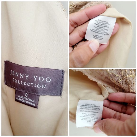 Anthropologie BHLDN Jenny Yoo Beckett Floral Lace Sheath Dress Women's Size 0 - Picture 11 of 11